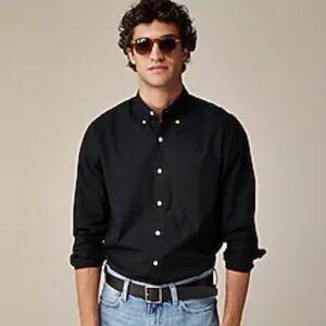 J Crew Shirt L Secret Wash Black